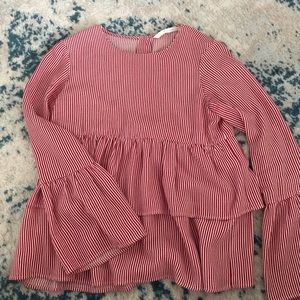 Red Striped Zara Blouse